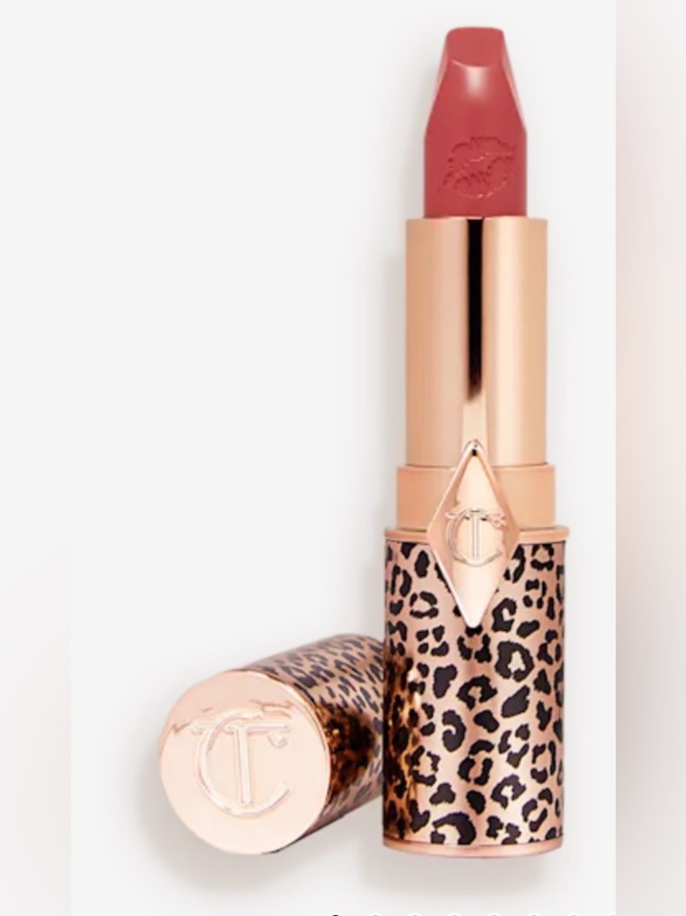 S Charlotte Tilbury Hot Lips 2 Lipstick - Leopard Packaging- Glowing Jen NIB